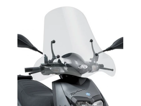 Parbriz moto KAPPA - YAMAHA BWS 125 (10-16), AEROX R 50 (13-18), MBK NITRO (13-17) 59 X 70 CM Transparent - necesar Kit montaj | 288AK