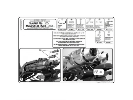 Kit montare suport lateral TK267 KAPPA - KL351 si TE351K | 351KITK