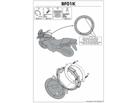 Suport geanta rezervor TANKLOCK KAPPA - SUZUKI | BF01K