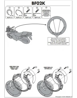 Suport geanta rezervor TANKLOCK KAPPA - TRIUMPH SPRINT 1050ST/GT, TIGER 1050 (06)