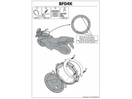 Suport geanta rezervor TANKLOCK KAPPA - KAWASAKI ER-6N,ER-6F,VERSYS 1000 | BF04K