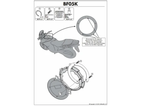 Suport geanta rezervor TANKLOCK KAPPA - YAMAHA /MV/CAGIVA | BF05K
