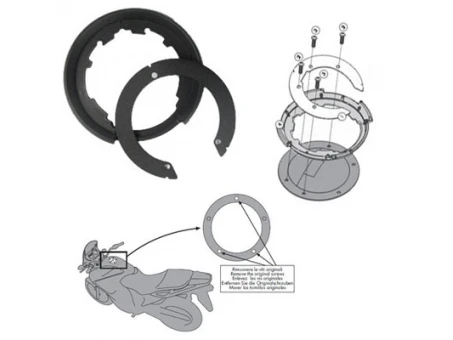 Suport geanta rezervor TANKLOCK KAPPA - DUCATI MULTISTRADA 1200 10-11, BMW K 1200R, 1200RS, R1250GS | BF11K