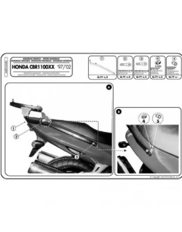 Suport pentru topcase KAPPA - HONDA CBR 1100XX (97-09) (placa nu este inclusa)