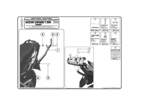 Suport pentru topcase KAPPA - SUZUKI GSF 1200 BANDIT / S (00-05) (placa nu este inclusa) | K5220