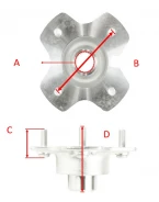 Butuc roata BRONCO fata/spate POLARIS GENERAL 1000 18-19, RZR 4 900 18, RZR 1000 S4 19, (5141366-458) | AT-06912