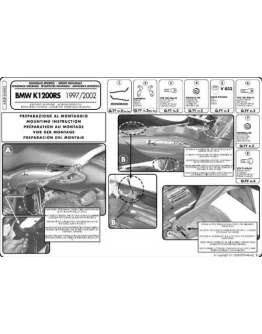 Suport pentru topcase KAPPA - BMW K 1200GT (03-04), K 1200RS (00-04) (placa nu este inclusa)