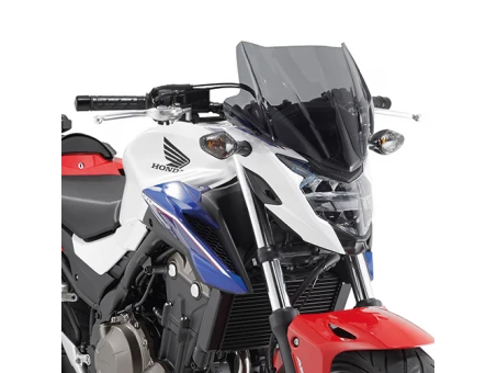 Parbriz moto KAPPA - HONDA CB 500F (16) 31,2 x 40,8cm Fumuriu cu suport montaj | KA1152