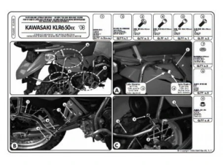 Suport pentru topcase KAPPA - KAWASAKI KLR 650 (07-15) (placa nu este inclusa) | KE5810