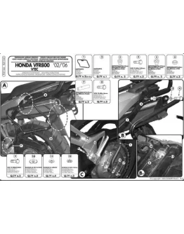 Suport pentru genti laterale KAPPA MONOKEY SIDE HONDA VFR 800 - doar pentru K33N K'ROAD