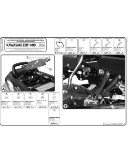 Suport pentru genti laterale KAPPA MONOKEY SIDE KAWASAKI ZZR - doar pentru K33N K'ROAD