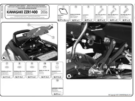 Suport pentru genti laterale KAPPA MONOKEY SIDE KAWASAKI ZZR - doar pentru K33N KROAD | KLX446