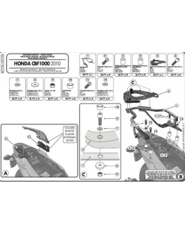 Suport pentru topcase KAPPA - HONDA CBF 1000/ST (10-14) (cu placa MONOLOCK)