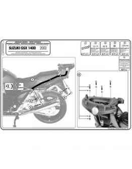 Suport pentru topcase KAPPA - SUZUKI GSX 1400 (02-09) (placa nu este inclusa)