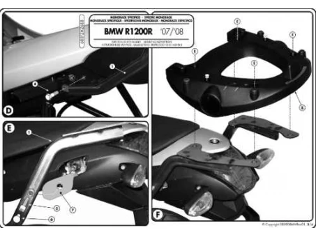 Suport pentru topcase KAPPA - BMW R 1200R (06-10) (placa nu este inclusa) | KZ688