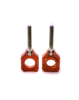 Intinzator roata spate ACCEL cu surub KTM SX 85 '15-20, HUSQVARNA TC 85 '15-20 culoare portocaliu set 2 bucati