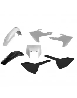 Kit plastice POLISPORT - Husqvarna TE/FE TPI '17-'19 - Alb Negru
