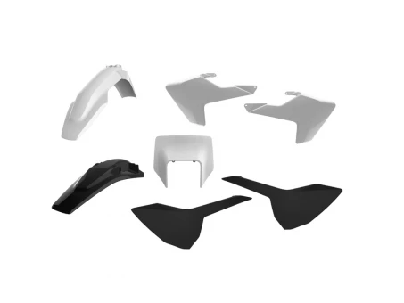 Kit plastice POLISPORT - Husqvarna TE/FE TPI '17-'19 - Alb Negru