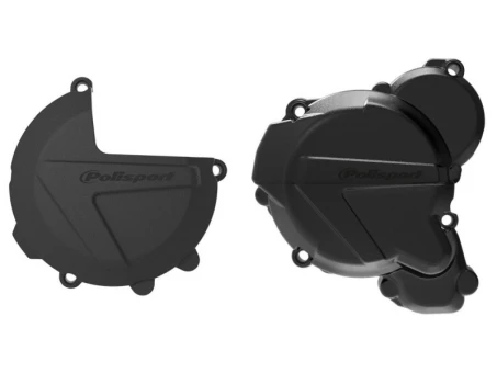 Kit protectii capac ambreiaj/alternator POLISPORT - cu capac pompa apa KTM EXC/XCW TPI 250/300, Husqvarna TE TPI 250/350 `1722 - Negru