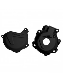 Kit protectii capac ambreiaj/alternator POLISPORT - KTM EXCF/XCFW 250/350 `14-16, Husqvarna FE 250/350 `14-16 - Negru
