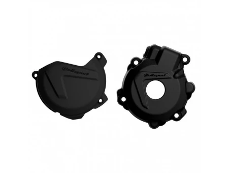 Kit protectii capac ambreiaj/alternator POLISPORT - KTM EXCF/XCFW 250/350 `14-16, Husqvarna FE 250/350 `14-16 - Negru