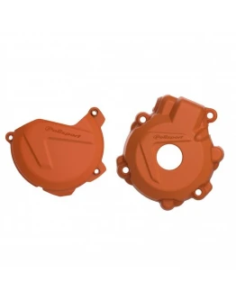 Kit protectii capac ambreiaj/alternator POLISPORT - KTM EXCF/XCFW 250/350 `14-16, Husqvarna FE 250/350 `14-16 - Portocaliu