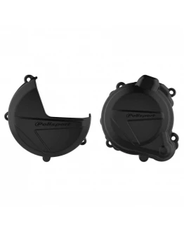 Kit protectii capac ambreiaj/alternator POLISPORT - cu capac pompa apa Beta 250/300 RR `13-17 - Negru