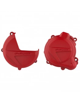 Kit protectii capac ambreiaj/alternator POLISPORT - cu capac pompa apa Beta 250/300 RR `13-17 - Rosu