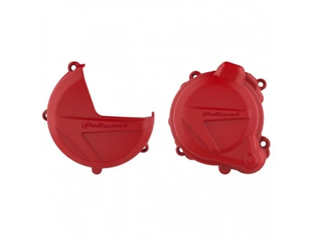Kit protectii capac ambreiaj/alternator POLISPORT - cu capac pompa apa Beta 250/300 RR `13-17 - Rosu