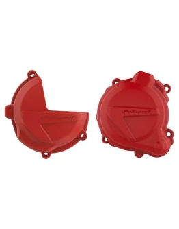 Kit protectii capac ambreiaj/alternator POLISPORT - cu capac pompa apa Beta 300 RR `13-23, XTRAINER 300 '16'-23 R - Rosu