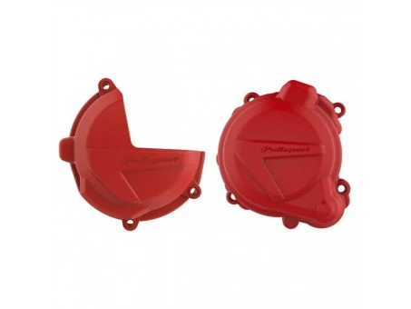 Kit protectii capac ambreiaj/alternator POLISPORT - cu capac pompa apa Beta 300 RR `13-23, XTRAINER 300 '16'-23 R - Rosu