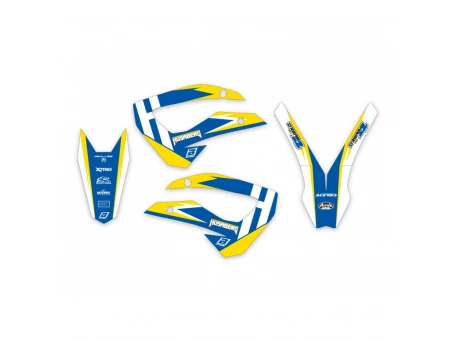 Kit grafic BLACKBIRD HUSABERG FE/FS '09-'12 (FE/FS '09-'12 ALL MODELS) DREAM 4 culoare Albastru Galben