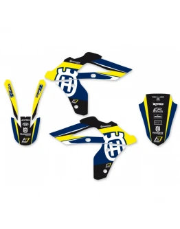 Kit grafic BLACKBIRD HUSQVARNA CR 125 '06-'08, WR 250/300 '06-'13 DREAM 4 culoare Albastru Galben