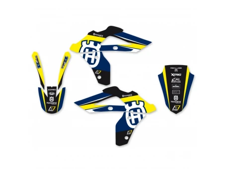 Kit grafic BLACKBIRD HUSQVARNA CR 125 '06-'08, WR 250/300 '06-'13 DREAM 4 culoare Albastru Galben