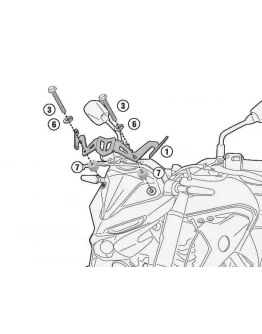 Suport parbriz KAPPA - 4128SK YAMAHA MT-03 321 (20)