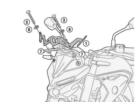Suport parbriz KAPPA - 4128SK YAMAHA MT-03 321 (20) | A2151AK