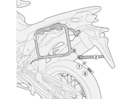 Suport pentru genti laterale KAPPA MONOKEY HONDA XL 750 Transalp (2023) - MONOKEY RETRO-FIT K-VENTURE ALU si KMISSION ALU | KLO1201MK