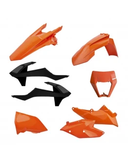 Kit plastice POLISPORT - KTM EXC/EXC-F TPI '17-'19 - Portocaliu Negru