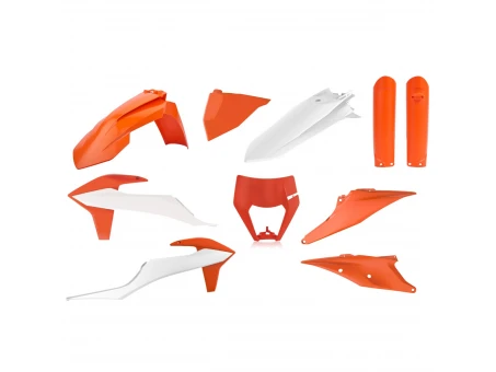Kit plastice POLISPORT - (FULL KIT) KTM EXC/EXC-F TPI '20-'23 - Portocaliu Alb | 91325