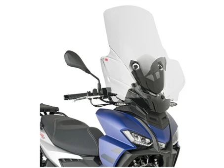 Parbriz moto KAPPA - APRILIA SR 125/200 GT 22-23 (74 X 61 CM) Transparent - necesar Kit montaj D6711KITK | 6711DTK
