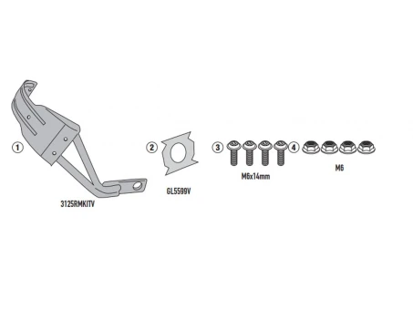 Suport aripa spate KAPPA - KRM02 SUZUKI V-STROM 800DE 23 | RM3125KITK