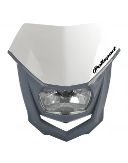 Far moto POLISPORT MODEL HALO (halogen) - Alb/Gri