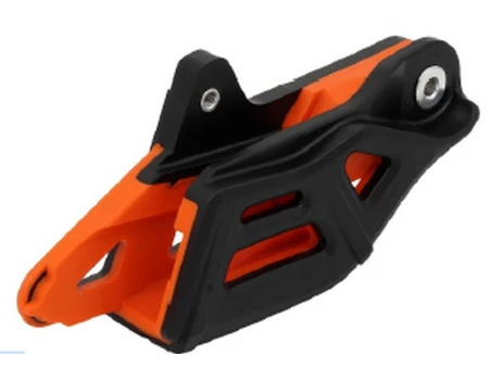 PSYCHIC PROWADNICA ŁAŃCUCHA KTM SX/SXF/EXC/EXCF 85/125/250/300/350/450 (TPI) 08-22, 690 ENDURO 08-21, 790/890 ADVENTURE 19-21, HUSQVARNA FC/FE/TC/TE 125/250/300/350/450 13-21 KOLOR CZARNY/POMARAŃCZOWY (OEM: 78104070100;7810407010004) | MX-03481OR