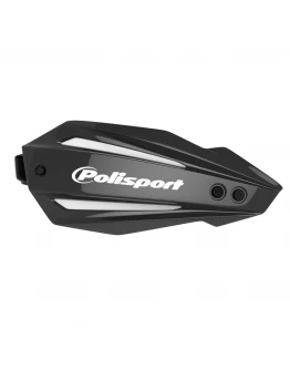 Set Handguard POLISPORT MODEL BULLIT FULL WRAP AROUND cu kit montaj universal 22/28 Negru