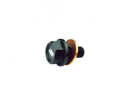 Capac scurgere ulei cu magnet SCAR KAWASAKI KX 250 21-24, KX 450 21-24, KX 250X 21-24, KX 450X 21-24 - Negru | MODP301