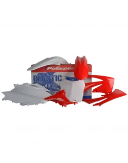 Kit plastice POLISPORT - HONDA CRF 250R '10; CRF 450R '09-'10 - Rosu Alb