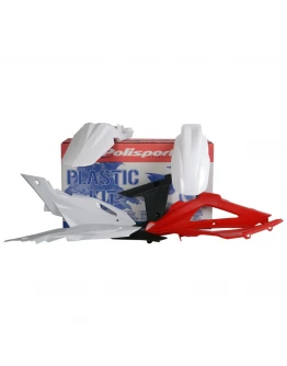 Kit plastice POLISPORT - Husqvarna TC/FE '09 - Alb Negru Rosu