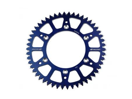 Pinion spate din aluminiu SCAR YAMAHA YZ / YZF / WR YZ 250F 01-24, YZ 450F 03-24 YZ 125 / 250 99-24, FANTIC XX / XE / XEF 21-23 - Albastru | SRS130-50BK