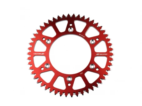Pinion spate din aluminiu SCAR HONDA CR / CRF, CRF 250R 04-24, CRD 450R 02-24 BETA RR 13-24 - Rosu | SRS230-50RD
