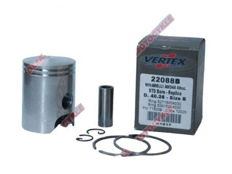 VERTEX TŁOK MINARELLI AM6, APRILIA, YAMAHA (40,26MM) REPLICA NICASIL (28,00/2,00/12,00) (PIERŚCIENIE 53015004030 X 1, 52715004030 X 1) | 22088B